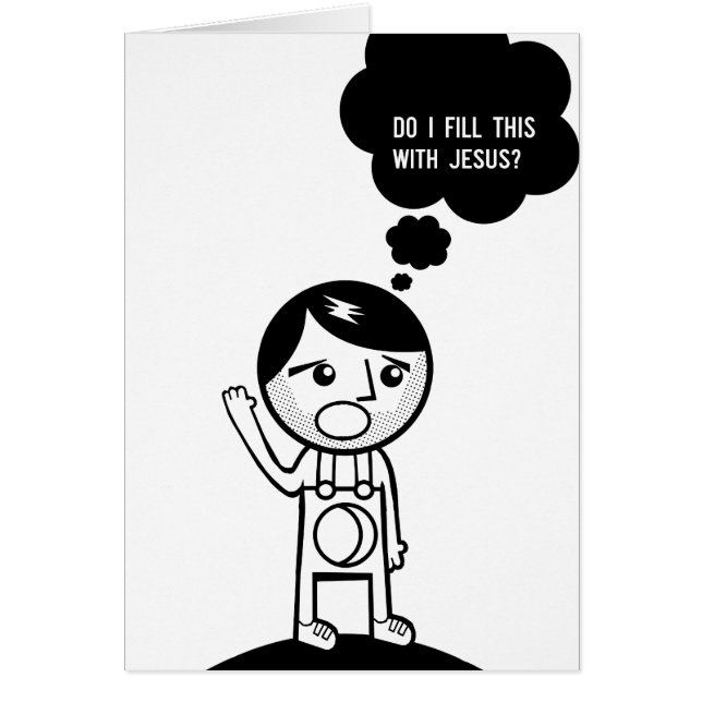 Cartão Eu encho este com o Jesus? (Frente)
