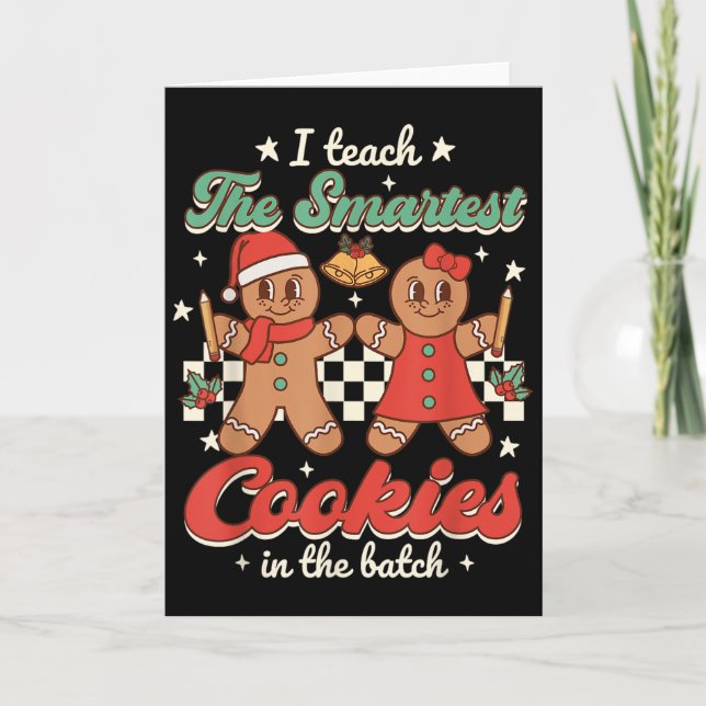 Cartão Eu Ensino Os Biscoitos Mais Inteligentes Do Lote P (Frente)