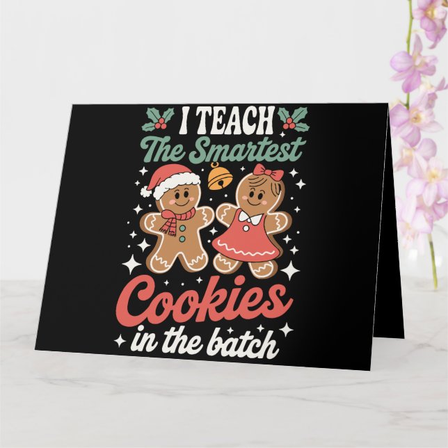 Cartão Eu Ensino os Biscoitos Mais Inteligentes na Turma  (Orquídea)