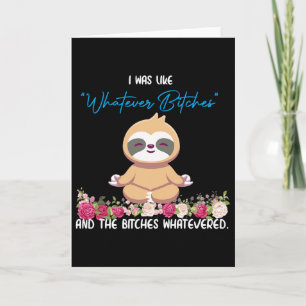 Cartão Eu Era Tipo Qualquer Coisa Camiseta Preguiça Yoga