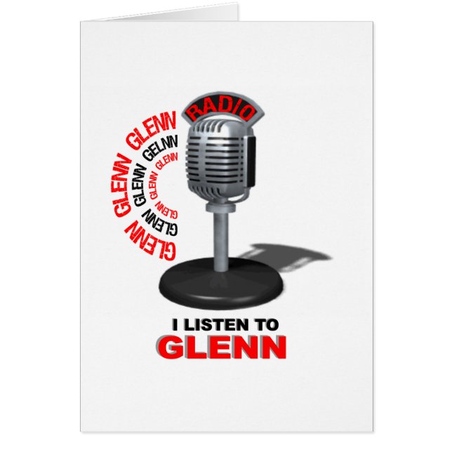 Cartão Eu escuto Glenn (Frente)