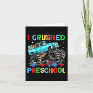 Cartão Eu Esmagei A Pré-Escola No Dia Passado Do Monstro 