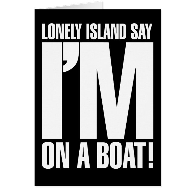 Cartão Eu estou em um barco (Frente)