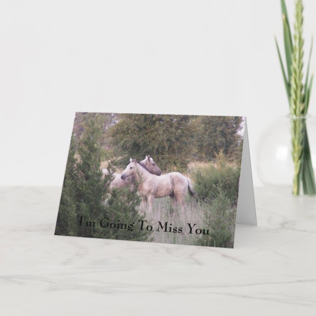 Cartão Eu estou indo à senhorita Você (Frente)