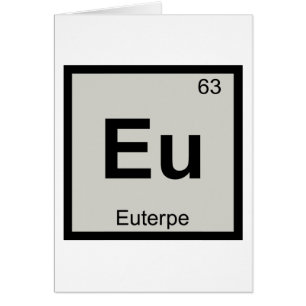 Cartão Eu - Euterpe Música Química Símbolo da Tabela Peri