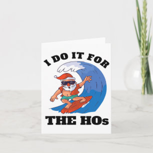 Cartão Eu Faço Isso Para O Natal De Hos Em Julho, Surfing