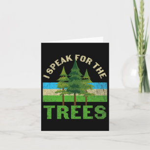 Cartão Eu Falo Pela Camiseta Das Árvores Ambiental Terra