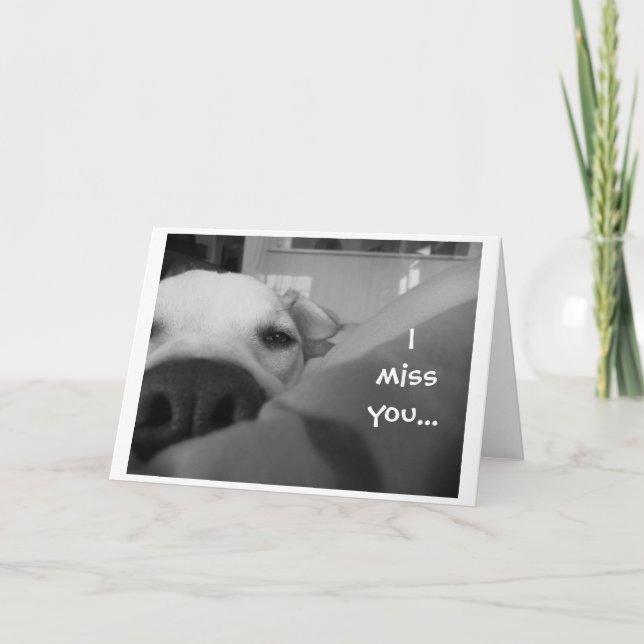 Cartão Eu falto-o… (Frente)