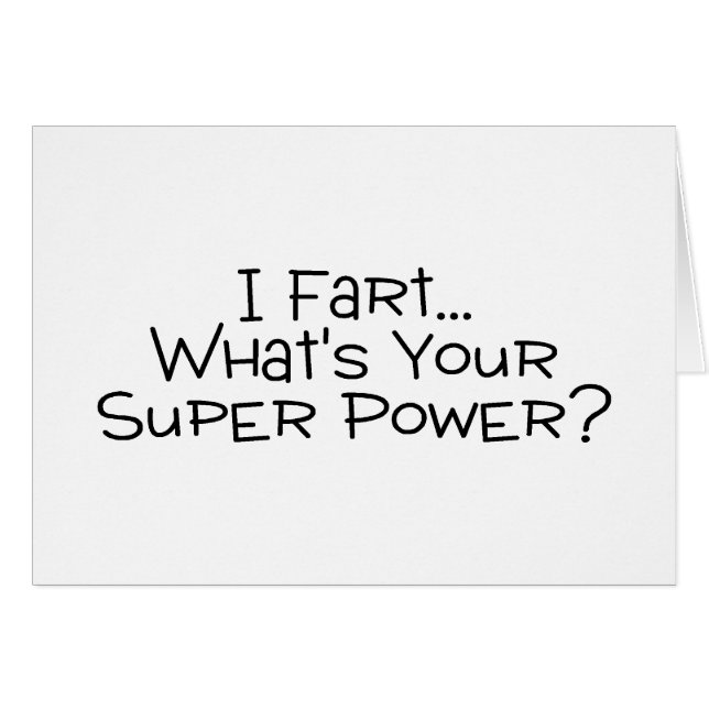 Cartão Eu Fart o que é seu poder super 2 (Frente Horizontal)