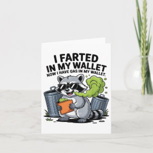 Cartão Eu Fartei A Minha Carteira Agora Tenho Um Raccoon 