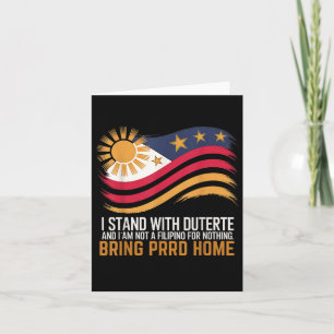 Cartão Eu Fico Com Duterte Eu Não Sou Filipino Por Nada
