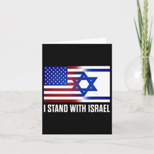 Cartão Eu Fico Com Israel, Uma Camisa Patriótica Usa E Is