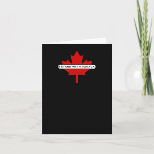 Cartão Eu fico com o adesivo do Canadá