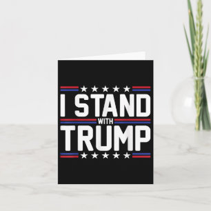 Cartão Eu Fico Com O Trump American Flag Usa Trump Suppor