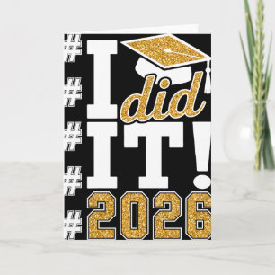 Cartão Eu Fiz Isso Graduado 2026 Engraçado Hashtag de Gra