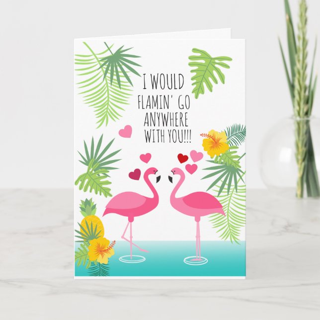 Cartão Eu Flamin iria em qualquer lugar com você (Frente)