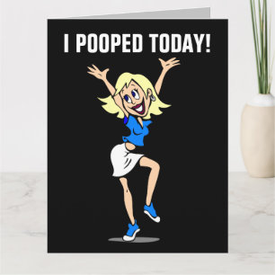 CARTÃO EU FUI HOJE! CARTAS DE ANIVERSÁRIO FUNNY PARA ELA