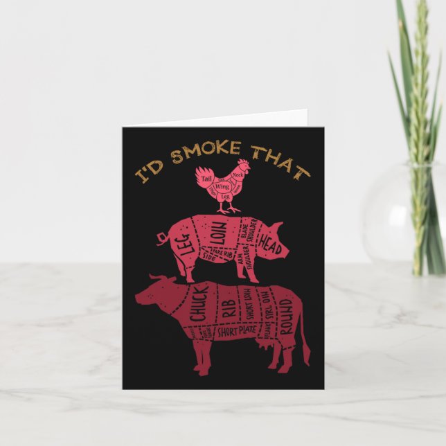 Cartão Eu Fumava Aquele Barbecue (Frente)