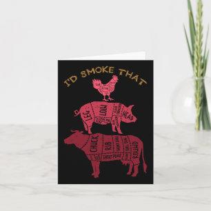 Cartão Eu Fumava Aquele Barbecue