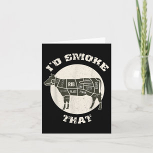 Cartão Eu Fumava Aquele Churrasco Engraçado De Vaca Camis