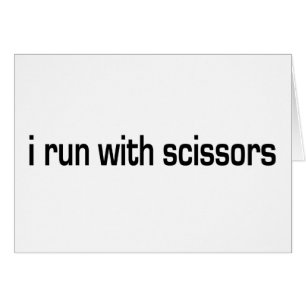 Cartão Eu funciono com tesouras