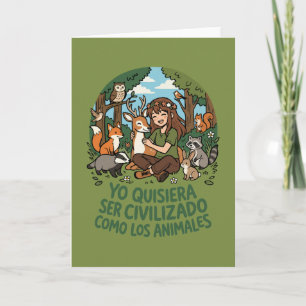 Cartão Eu gostaria de ser civilizado 2