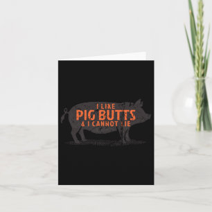 Cartão Eu Gosto De Bumbuns De Porcos & Não Consigo Me