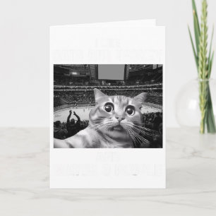 Cartão Eu Gosto de Gatos e Hóquei Talvez 3 Pessoas Meme E