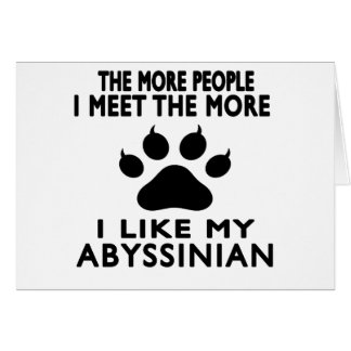 Cartão Eu gosto de meu Abyssinian.