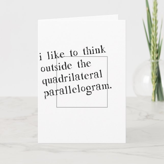 Cartão Eu Gosto De Pensar Fora Da Caixa (Frente)