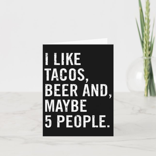 Cartão Eu Gosto De Tacos Cinco De Mayo (Frente)