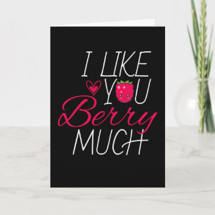 Cartão Eu Gosto De Você Berry Muito Fruta Framboesa