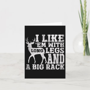 Cartão Eu Gosto Deles Com Pernas Longas E Um Grande Veado