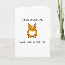 Cartão eu gosto do seu traseiro, seu rosto também é legal