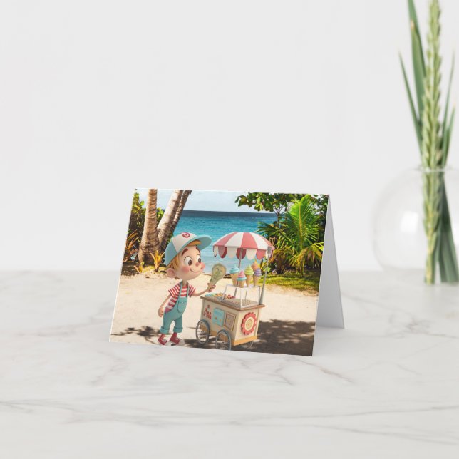 Cartão Eu Gritar Cone (Frente)