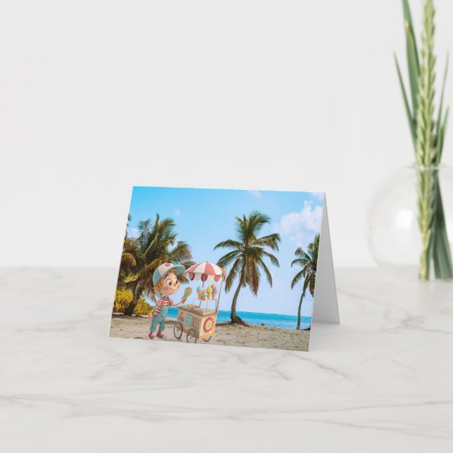 Cartão Eu Gritar Cone (Frente)