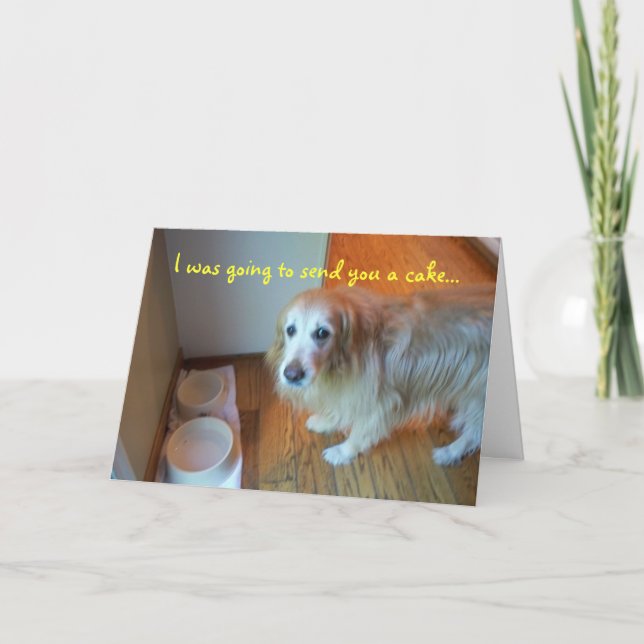 Cartão Eu ia te mandar um bolo... (Frente)