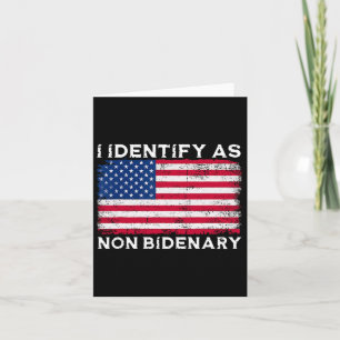 Cartão Eu Identifico Como Bandeira Patriota Americana Não