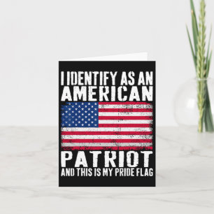 Cartão Eu Identifico Como Patriota Americano Este É O Meu