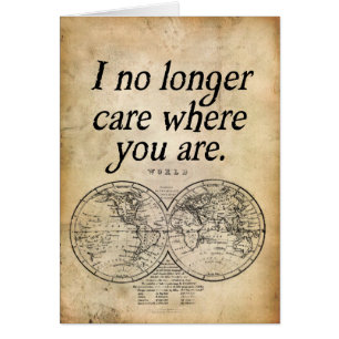 Cartão Eu importo-me já não