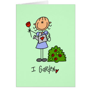 Cartão Eu jardino camiseta e presentes