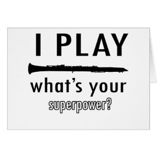 Cartão Eu jogo o clarinete