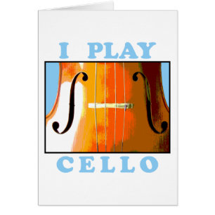 Cartão Eu jogo o violoncelo