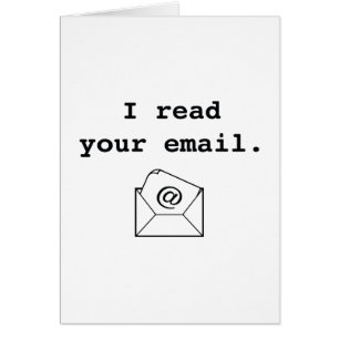 Cartão Eu li seu email