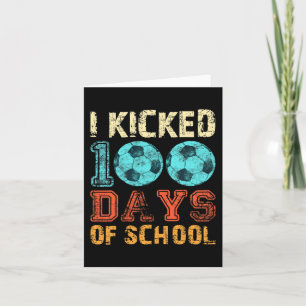 Cartão Eu Matei 100 Dias De Meninos De Esporte De Futebol