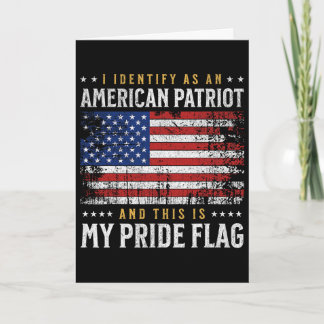 Cartão Eu Me Identifico Como Um Patriota Americano E Isto