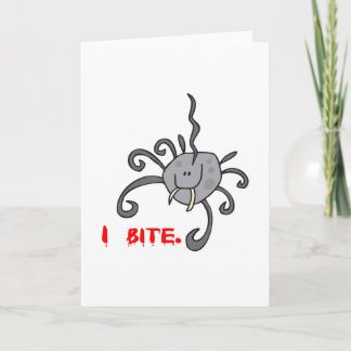 Cartão eu mordo uma aranha bonita