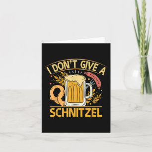 Cartão Eu Não Dou Uma Cerveja Schnitzel Pretzel