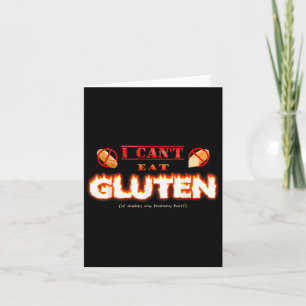 Cartão Eu não posso comer Gluten Isso faz meu Tummy machu