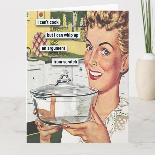 Cartão Eu não posso cozinhar (Frente)